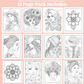 Flowers in Bloom Printable Coloring Pages (12 pack)